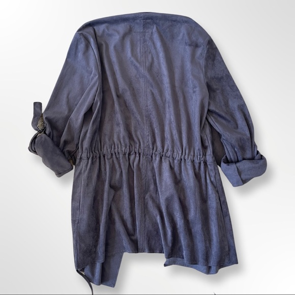 Kut from the Kloth Faux Suede Drape Open Jacket Drawstring Waist - Picture 2 of 4